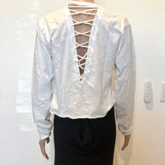 VS Pink Shamrocked glitter graphic lattice caged back tee TLS1 2850 - Picture 14 of 15